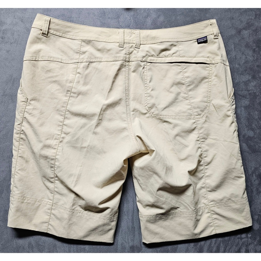 Patagonia Womens Tan Hiking Shorts Size 14 Nylon Blend Active Outdoor Travel - Picture 8 of 10